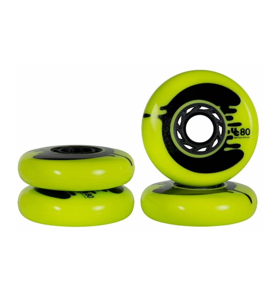 Ratukai riedučiams Undercover Cosmic Roche Yellow, 80mm/88A