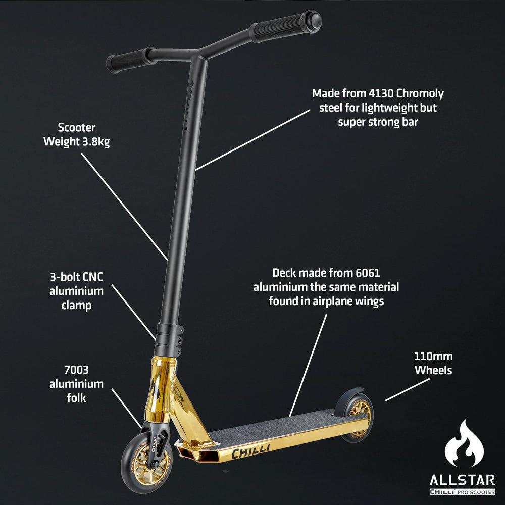Paspirtukas triukams Chilli Pro Crown Gold Reaper
