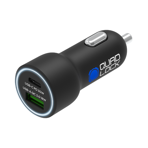 Automobilinis USB įkroviklis Quad Lock Dual USB – QLA-DCC-2