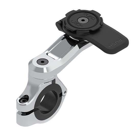 Telefono laikiklis motociklui Quad Lock Handlebar Mount PRO Chrome – QLM-HBR-CHR