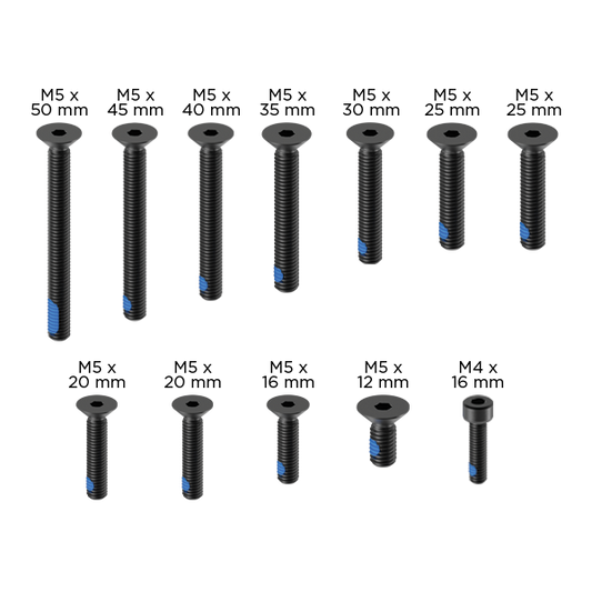Atsarginių varžtų rinkinys Quad Lock PRO Black – QLP-RSS-PRO-2
