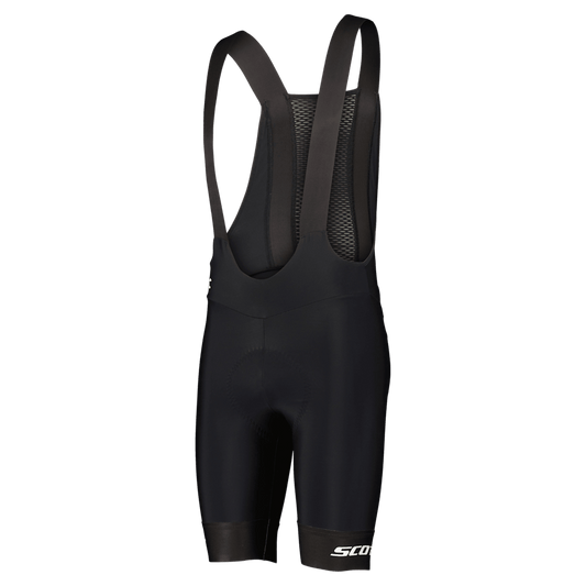 SCOTT RC Pro +++ – vyriški dviratininkų šortai su petnešomis, juodi / balti
