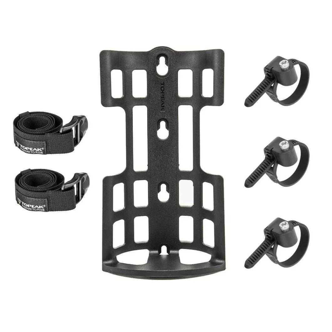 Topeak VersaCage – šakės ir rėmo bagažinė su tvirtinimo dirželiais