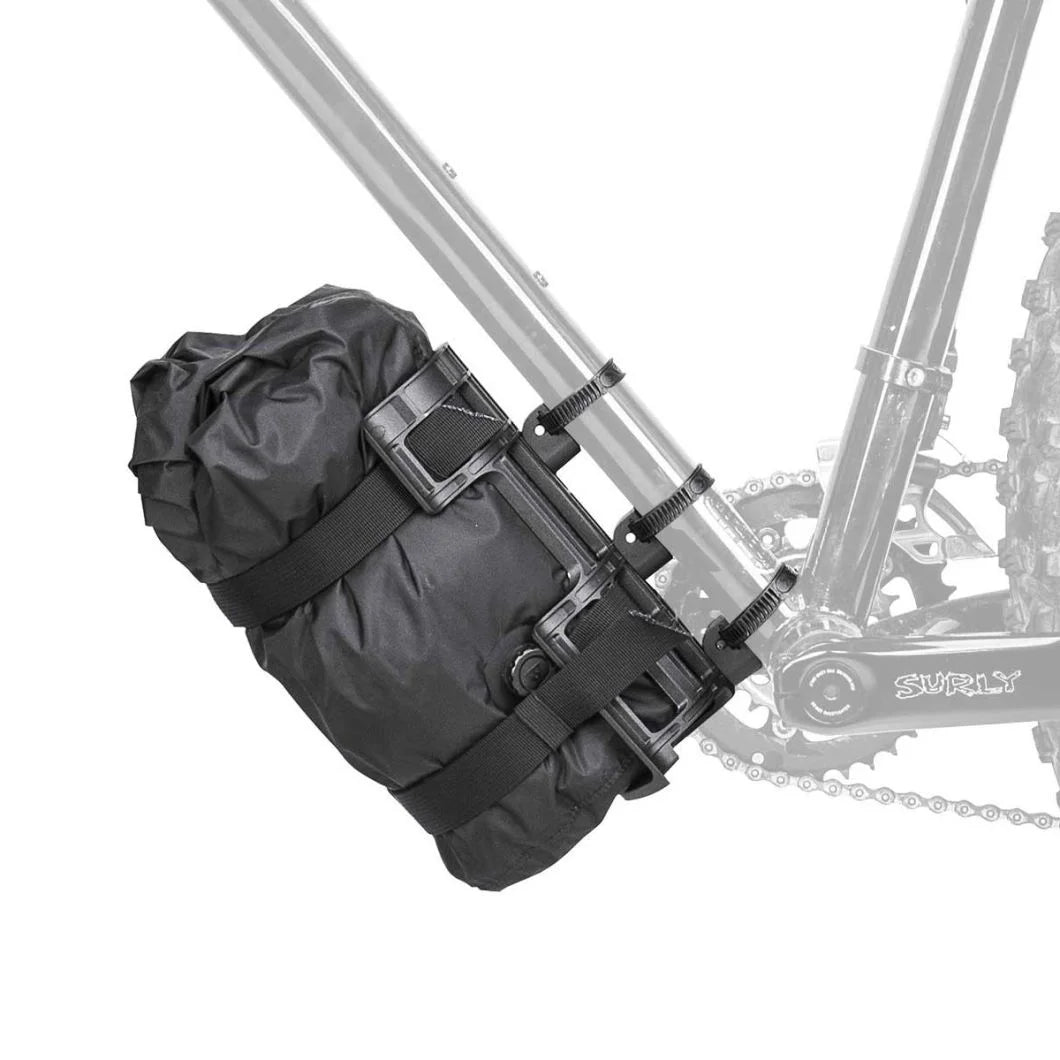 Topeak VersaCage – šakės ir rėmo bagažinė su tvirtinimo dirželiais